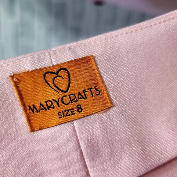 Mary Crafts Womens 8 Pink Top and Skirt Suit Set Barbiecore Retro Pinup JackieO - Picture 7 of 9